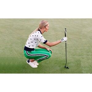 Tory Burch Sport Green Golf Trouser Pant with Side Stripe Size 0
